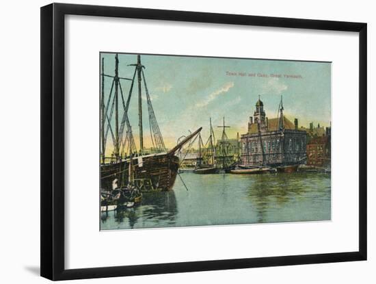 Town hall and quay, Great Yarmouth, Norfolk, c1905-Unknown-Framed Giclee Print