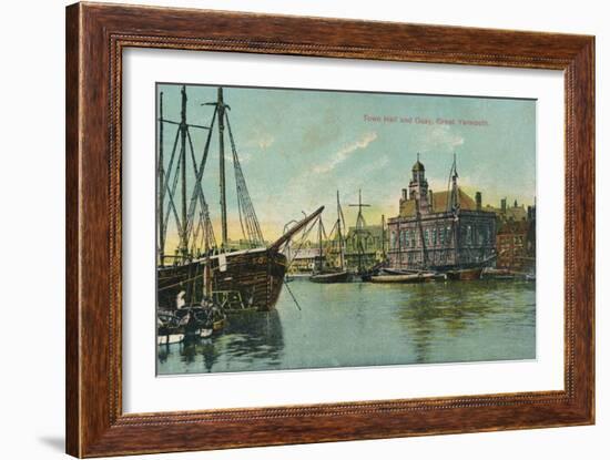 Town hall and quay, Great Yarmouth, Norfolk, c1905-Unknown-Framed Giclee Print