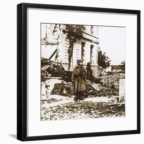 Town Hall at Ablain-Saint-Nazaire, Northern France, c1914-c1918-Unknown-Framed Photographic Print
