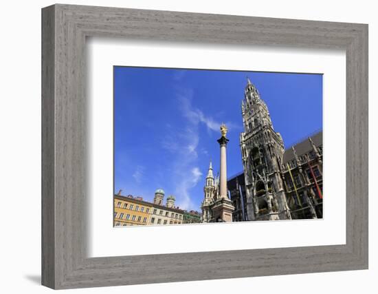 Town hall at the Marienplatz, Munich, Upper Bavaria, Bavaria, Germany, Europe-Hans-Peter Merten-Framed Photographic Print