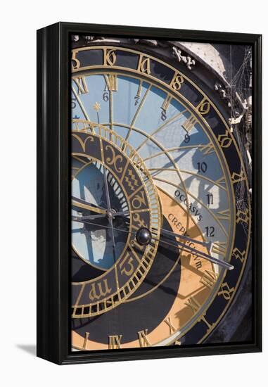 Town Hall Clock (Astronomical Clock), Old Town Square, Old Town, Prague, Czech Republic, Europe-Martin Child-Framed Premier Image Canvas