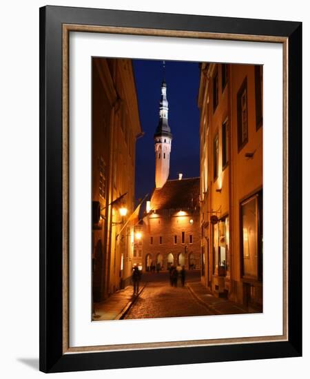 Town Hall in Distance, on Raekoja Plats, Tallinn, Estonia-Jonathan Smith-Framed Photographic Print