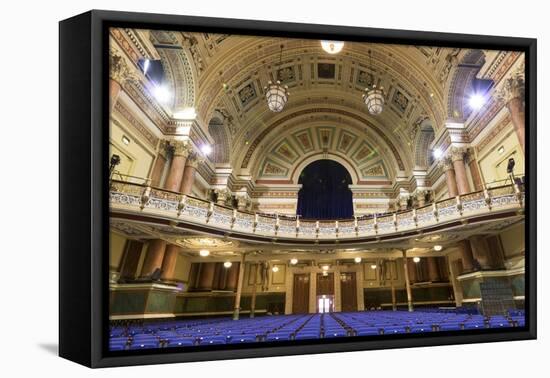 Town Hall Interior, Leeds, West Yorkshire, Yorkshire, England, United Kingdom-Nick Servian-Framed Premier Image Canvas