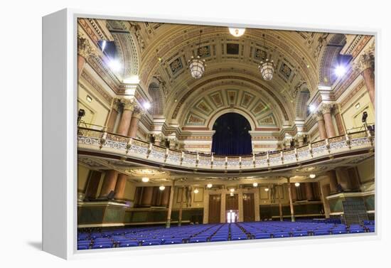 Town Hall Interior, Leeds, West Yorkshire, Yorkshire, England, United Kingdom-Nick Servian-Framed Premier Image Canvas