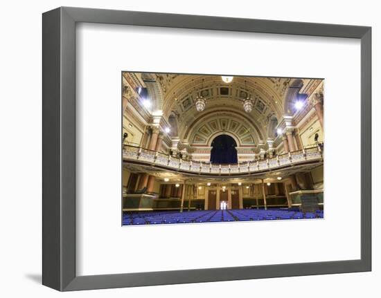 Town Hall Interior, Leeds, West Yorkshire, Yorkshire, England, United Kingdom-Nick Servian-Framed Photographic Print