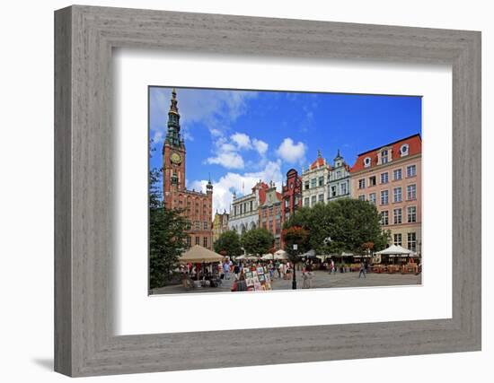 Town Hall of Rechtstadt District on Long Market in Gdansk, Gdansk, Pomerania, Poland, Europe-Hans-Peter Merten-Framed Photographic Print