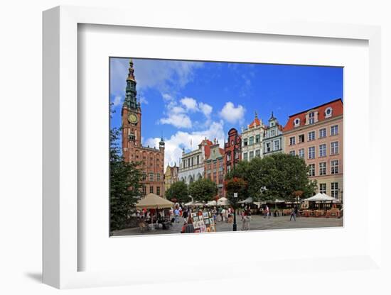 Town Hall of Rechtstadt District on Long Market in Gdansk, Gdansk, Pomerania, Poland, Europe-Hans-Peter Merten-Framed Photographic Print