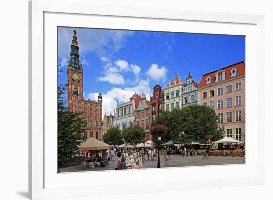 Town Hall of Rechtstadt District on Long Market in Gdansk, Gdansk, Pomerania, Poland, Europe-Hans-Peter Merten-Framed Photographic Print