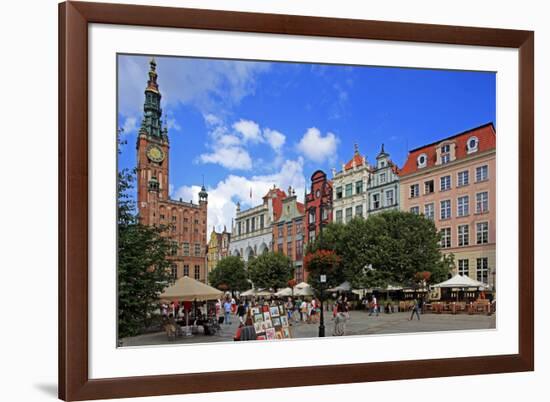 Town Hall of Rechtstadt District on Long Market in Gdansk, Gdansk, Pomerania, Poland, Europe-Hans-Peter Merten-Framed Photographic Print