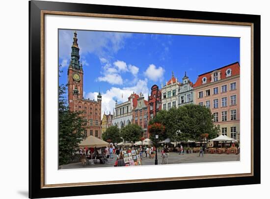 Town Hall of Rechtstadt District on Long Market in Gdansk, Gdansk, Pomerania, Poland, Europe-Hans-Peter Merten-Framed Photographic Print