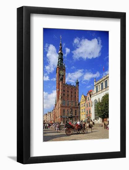 Town Hall of Rechtstadt District on Long Market in Gdansk, Gdansk, Pomerania, Poland, Europe-Hans-Peter Merten-Framed Photographic Print