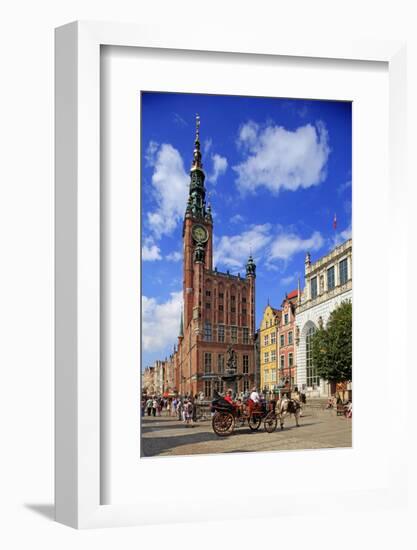 Town Hall of Rechtstadt District on Long Market in Gdansk, Gdansk, Pomerania, Poland, Europe-Hans-Peter Merten-Framed Photographic Print