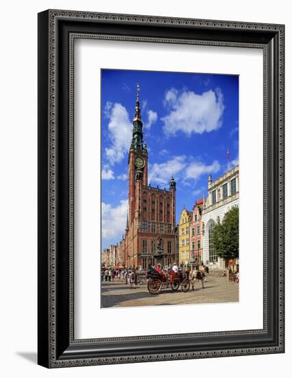 Town Hall of Rechtstadt District on Long Market in Gdansk, Gdansk, Pomerania, Poland, Europe-Hans-Peter Merten-Framed Photographic Print