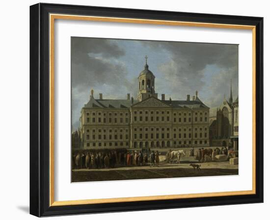 Town Hall on Dam Square, Amsterdam-Gerrit Adriaensz Berckheyde-Framed Art Print