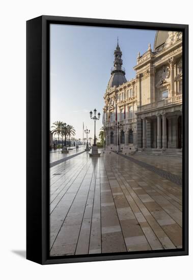 Town Hall Square on an Autumn Early Morning, Cartagena, Murcia Region, Spain, Europe-Eleanor Scriven-Framed Premier Image Canvas