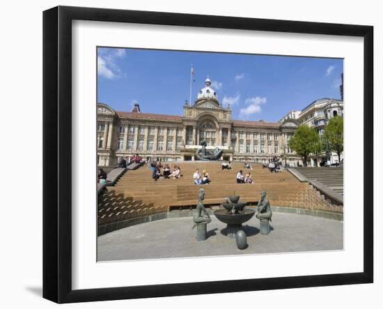 Town Hall, Victoria Square, Birmingham, England, United Kingdom, Europe-Ethel Davies-Framed Photographic Print