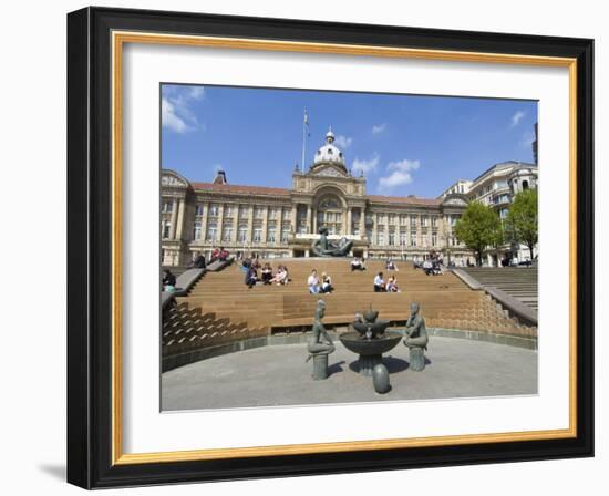 Town Hall, Victoria Square, Birmingham, England, United Kingdom, Europe-Ethel Davies-Framed Photographic Print