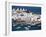 Town, Harbour and Windmills, Mykonos Town, Island of Mykonos, Cyclades, Greece-Lee Frost-Framed Photographic Print