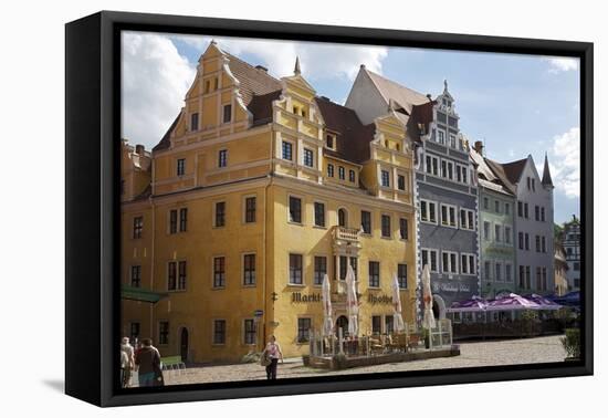 Town Houses on the Market Square in the Old Town of Mei§en-Uwe Steffens-Framed Premier Image Canvas