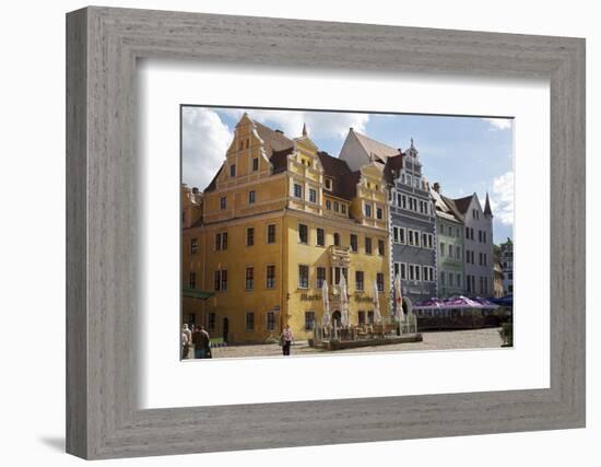 Town Houses on the Market Square in the Old Town of Mei§en-Uwe Steffens-Framed Photographic Print