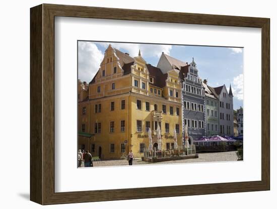 Town Houses on the Market Square in the Old Town of Mei§en-Uwe Steffens-Framed Photographic Print