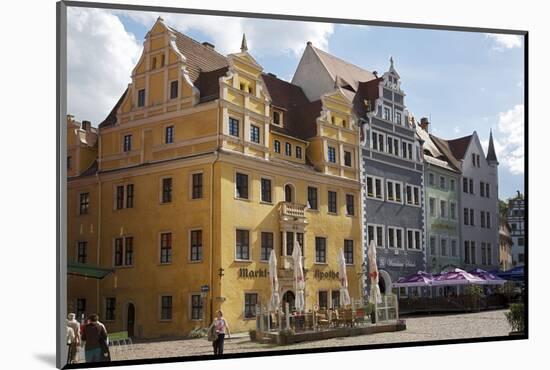 Town Houses on the Market Square in the Old Town of Mei§en-Uwe Steffens-Mounted Photographic Print