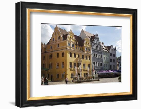 Town Houses on the Market Square in the Old Town of Mei§en-Uwe Steffens-Framed Photographic Print