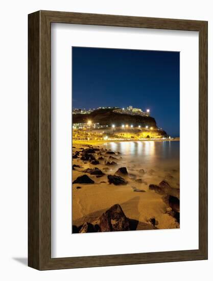 Town Lights at Night, Puerto Rico, Gran Canaria, Spain-Guido Cozzi-Framed Photographic Print