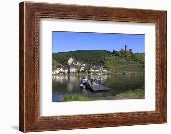 Town of Beilstein with Metternich Castle Ruins on Moselle River, Rhineland-Palatinate, Germany, Eur-Hans-Peter Merten-Framed Photographic Print