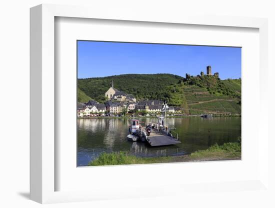 Town of Beilstein with Metternich Castle Ruins on Moselle River, Rhineland-Palatinate, Germany, Eur-Hans-Peter Merten-Framed Photographic Print