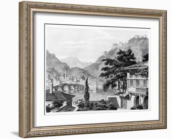 Town of Berat in Early 19th Century, from 'travels in Sicily, Greece and Albania' by Thomas Smart…-Charles Robert Cockerell-Framed Giclee Print