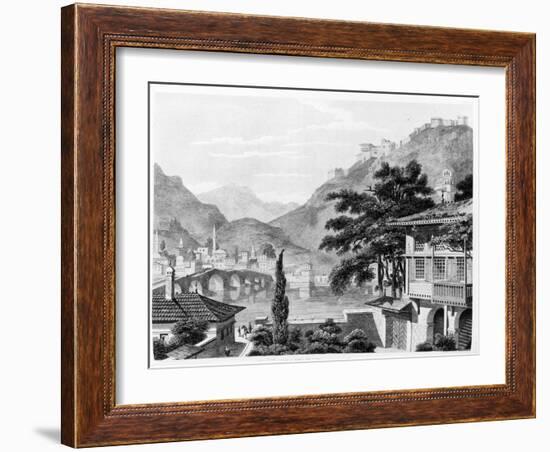 Town of Berat in Early 19th Century, from 'travels in Sicily, Greece and Albania' by Thomas Smart…-Charles Robert Cockerell-Framed Giclee Print