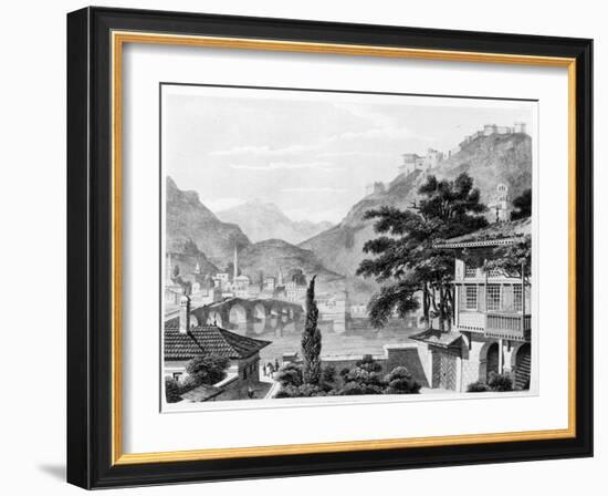 Town of Berat in Early 19th Century, from 'travels in Sicily, Greece and Albania' by Thomas Smart…-Charles Robert Cockerell-Framed Giclee Print