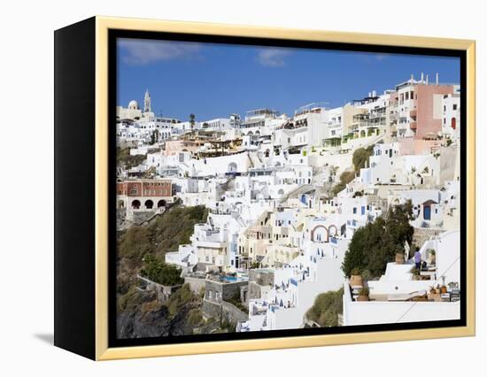 Town of Fira, Santorini Island, Cyclades, Greek Islands, Greece, Europe-Richard Cummins-Framed Premier Image Canvas