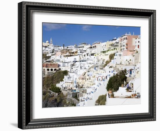 Town of Fira, Santorini Island, Cyclades, Greek Islands, Greece, Europe-Richard Cummins-Framed Photographic Print