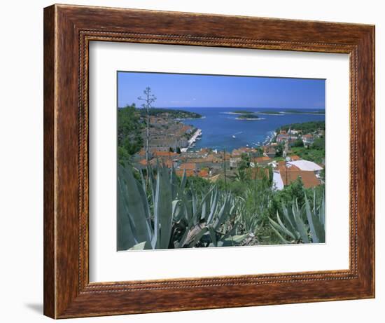 Town of Hvar, Hvar Island, Dalmatia, Dalmatian Coast, Adriatic, Croatia-Bruno Barbier-Framed Photographic Print