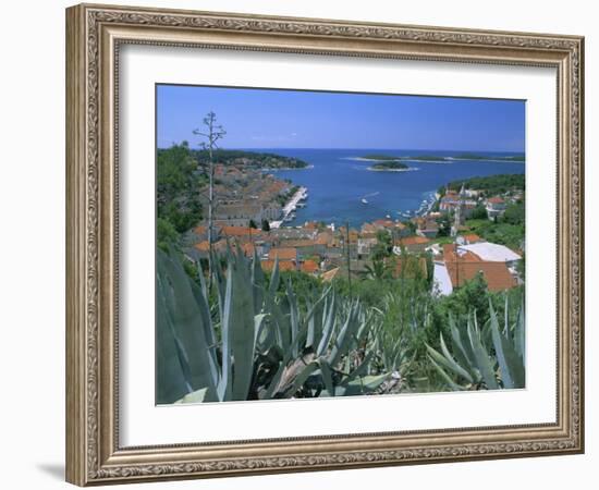 Town of Hvar, Hvar Island, Dalmatia, Dalmatian Coast, Adriatic, Croatia-Bruno Barbier-Framed Photographic Print