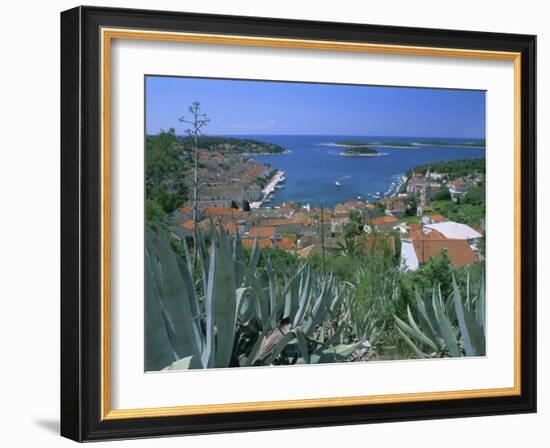 Town of Hvar, Hvar Island, Dalmatia, Dalmatian Coast, Adriatic, Croatia-Bruno Barbier-Framed Photographic Print