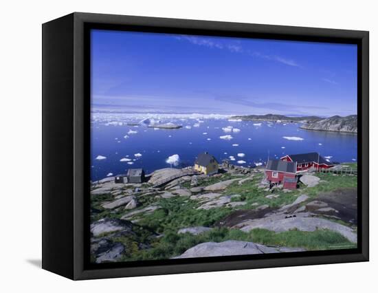 Town of Ilulissat, Formerly Jacobshavn, West Coast, Greenland, Polar Regions-Robert Harding-Framed Premier Image Canvas