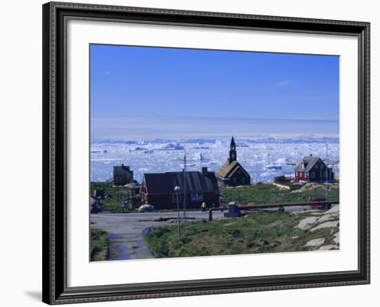 Town of Ilulissat, Formerly Jacobshavn, West Coast, Greenland, Polar Regions-Robert Harding-Framed Photographic Print