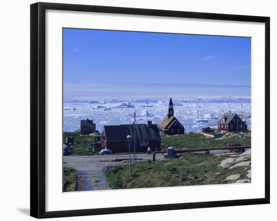 Town of Ilulissat, Formerly Jacobshavn, West Coast, Greenland, Polar Regions-Robert Harding-Framed Photographic Print