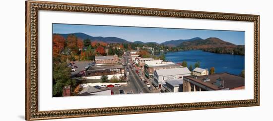 Town of Lake Placid in Autumn, New York-null-Framed Photographic Print