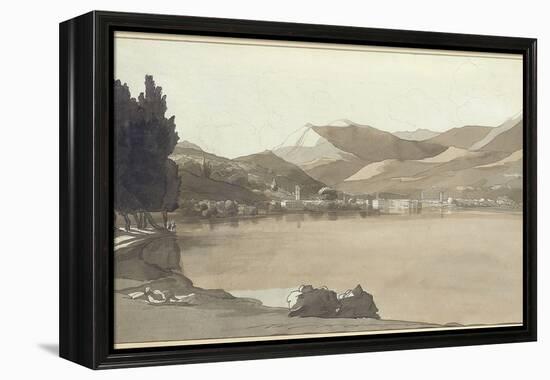 Town of Lugano, Switzerland, 1781 (W/C on Paper)-Francis Towne-Framed Premier Image Canvas