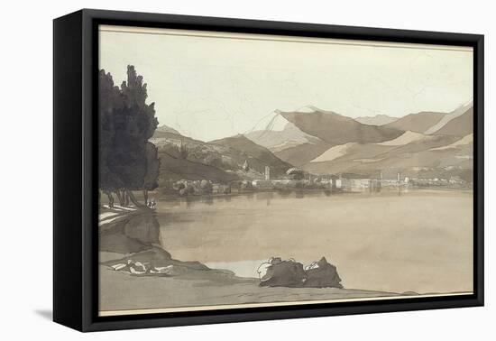 Town of Lugano, Switzerland, 1781 (W/C on Paper)-Francis Towne-Framed Premier Image Canvas