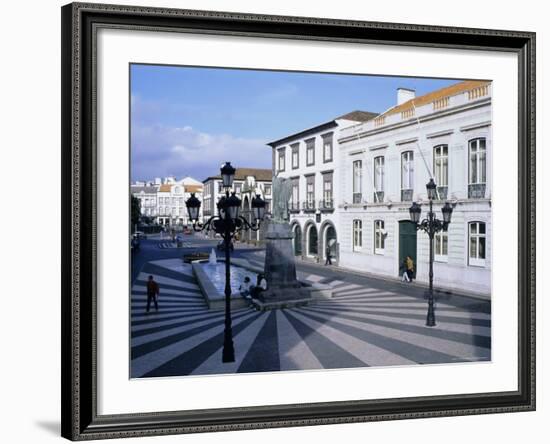 Town of Ponta Delgada, Sao Miguel Island, Azores, Portugal, Europe, Atlantic Ocean-J P De Manne-Framed Photographic Print