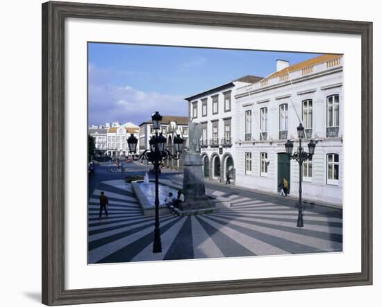 Town of Ponta Delgada, Sao Miguel Island, Azores, Portugal, Europe, Atlantic Ocean-J P De Manne-Framed Photographic Print