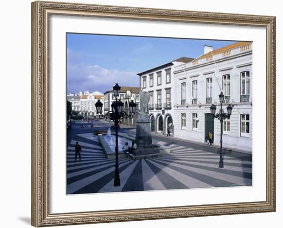 Town of Ponta Delgada, Sao Miguel Island, Azores, Portugal, Europe, Atlantic Ocean-J P De Manne-Framed Photographic Print