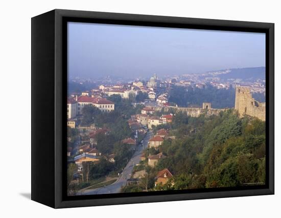 Town of Veliko Tarnovo and Walls of Tsarevets Fortress from Tsarevets Hill, Bulgaria-Richard Nebesky-Framed Premier Image Canvas