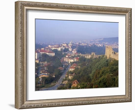 Town of Veliko Tarnovo and Walls of Tsarevets Fortress from Tsarevets Hill, Bulgaria-Richard Nebesky-Framed Photographic Print