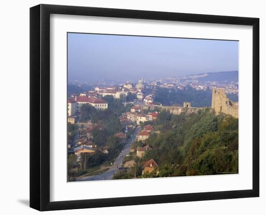 Town of Veliko Tarnovo and Walls of Tsarevets Fortress from Tsarevets Hill, Bulgaria-Richard Nebesky-Framed Photographic Print